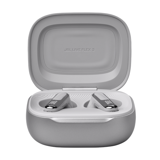 JBL Live Flex 3 - Silver - True wireless noise-cancelling open-stick earbuds - Detailshot 2 image number null